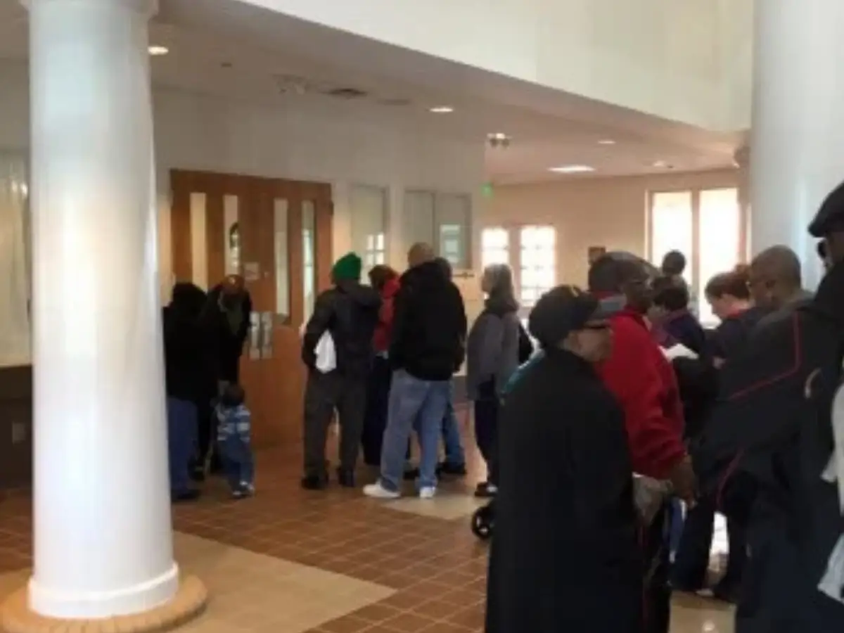 Spring Food Distribution Line